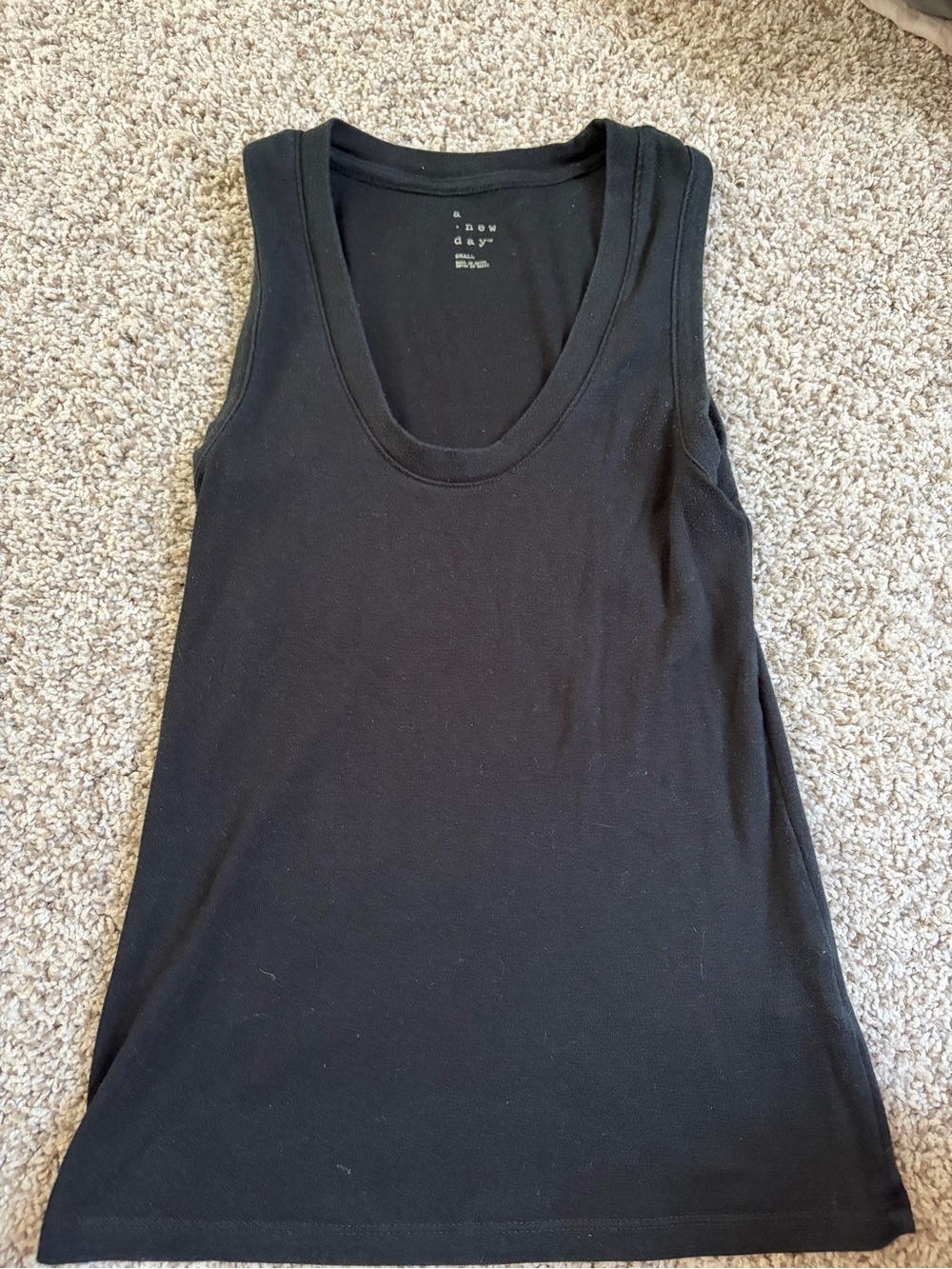 a new day Black Scoop Neck Tank